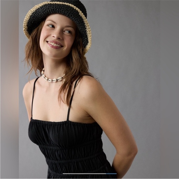 NWT AE Smocked Bodice Maxi Dress Sz S - Picture 3 of 9